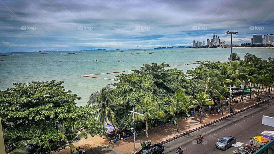 pattaya beach thailand photo taken from nonze hotel