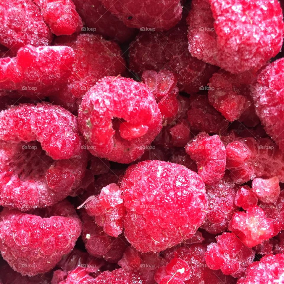 Frozen berries in bowl