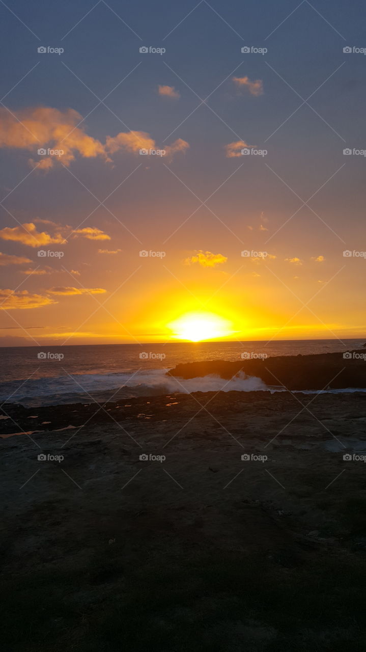 beautiful sunset on West, Oahu.