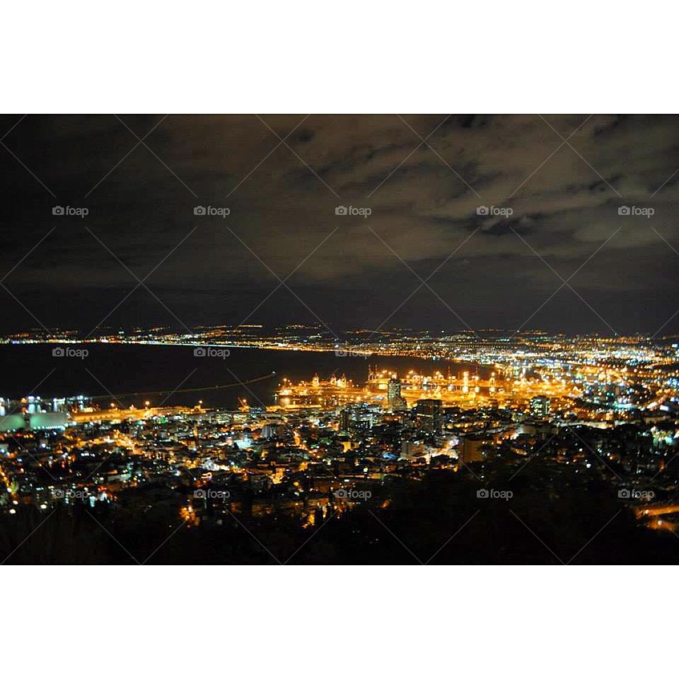 Night Lights. Haifa, Israel