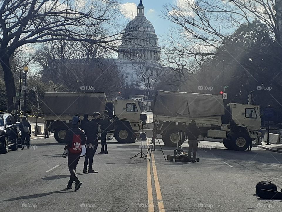 Road blockade In Washington D.C