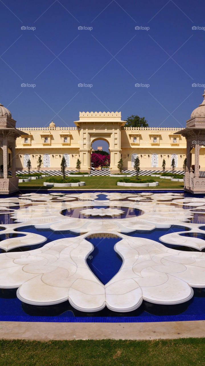 garden hotel pool india by namdarmd