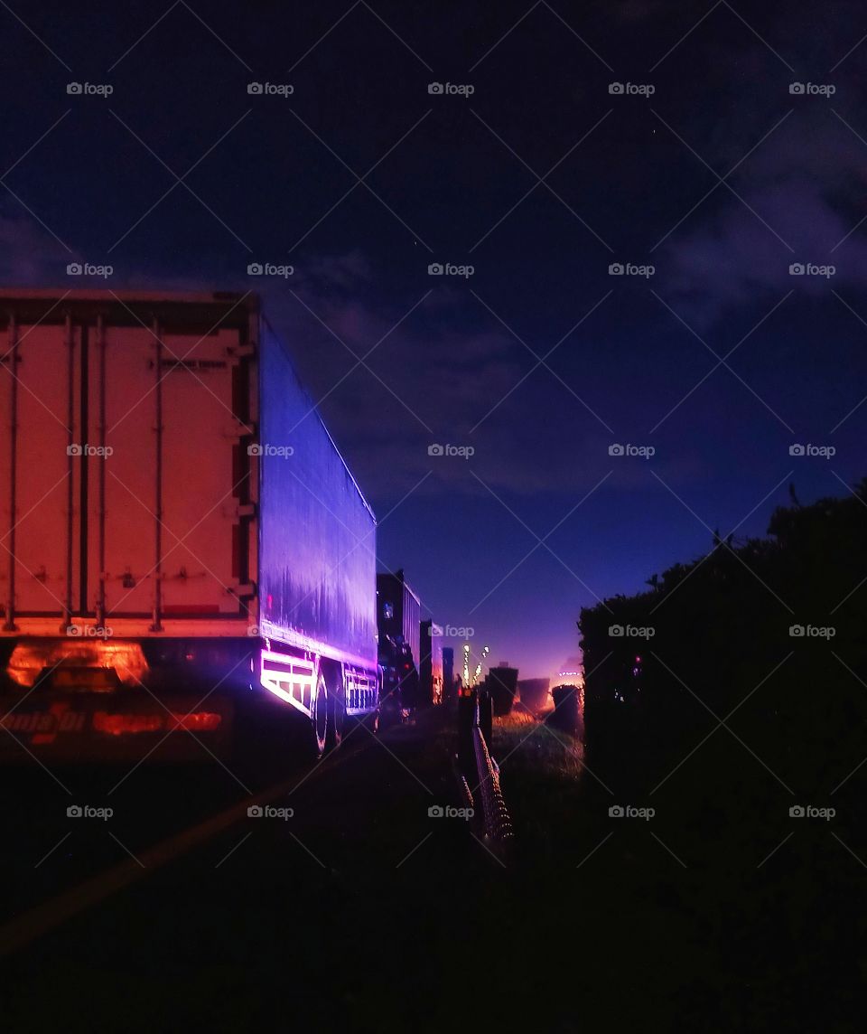 traffic jam at the highway