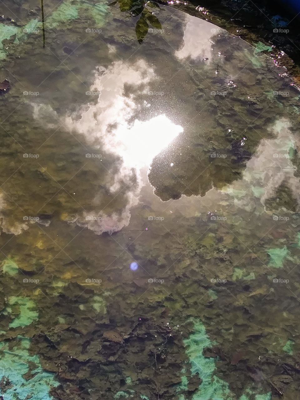 reflection of clouds