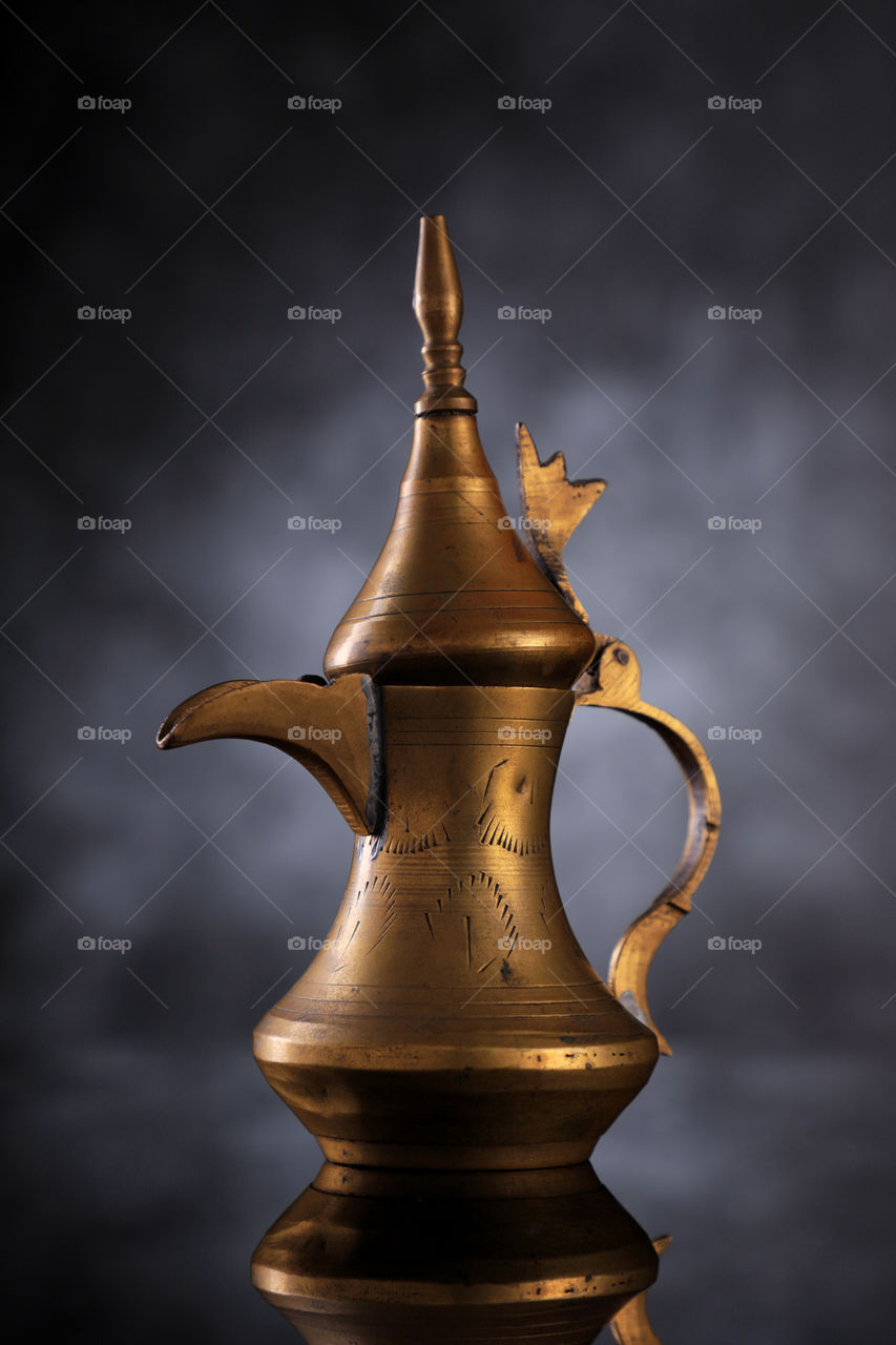 Old Arabic coffee pot known as dallah