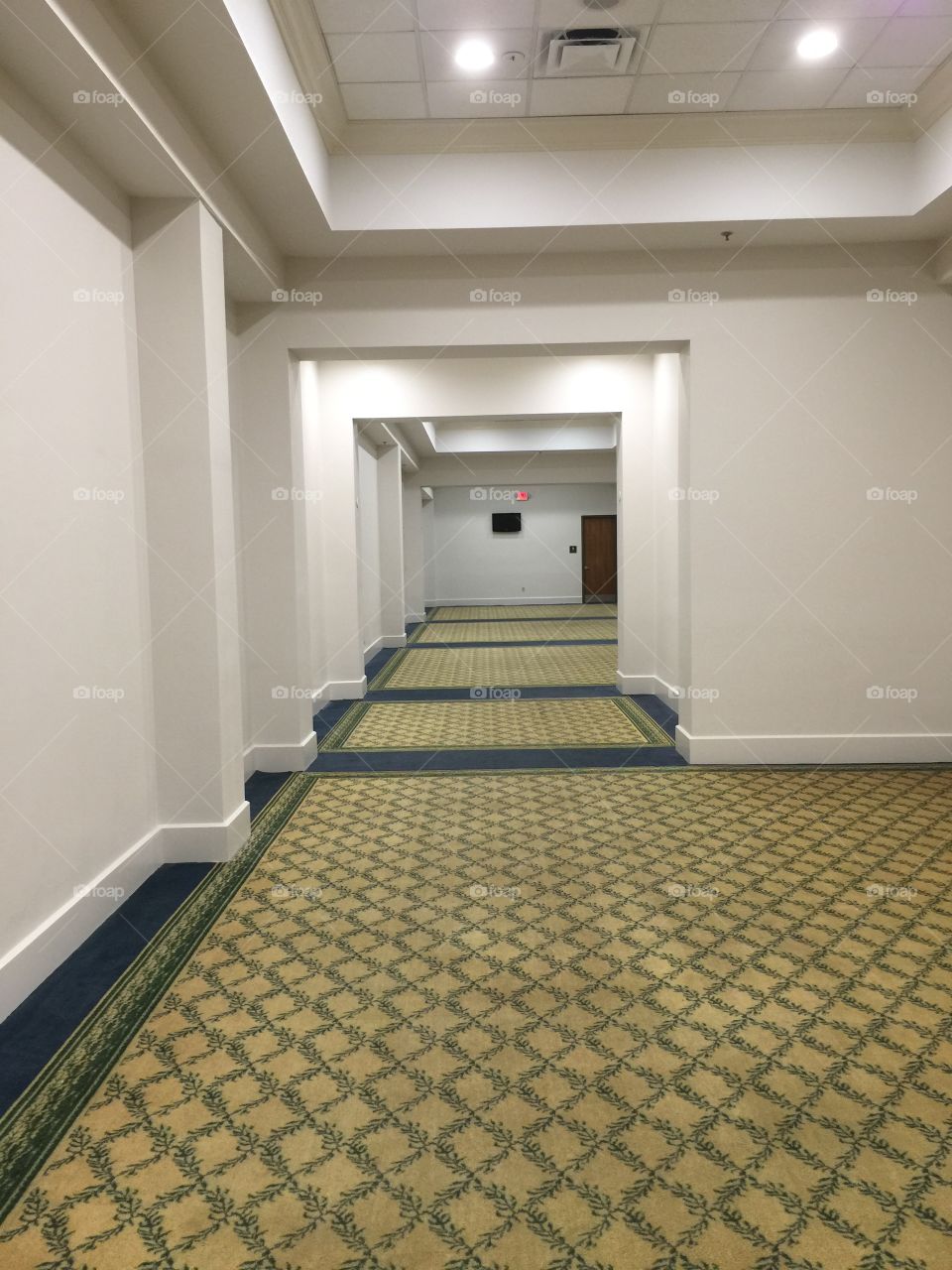 Empty hallway in hotel