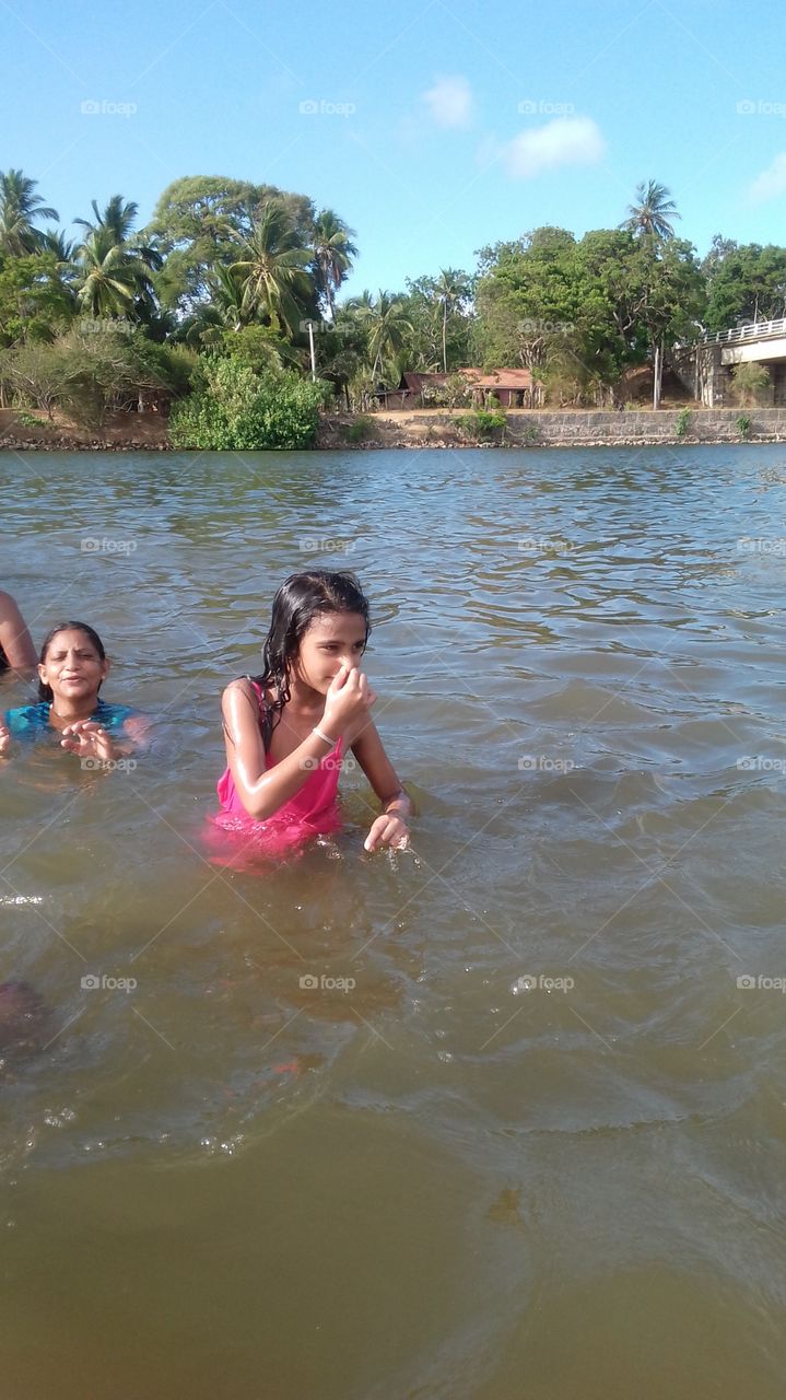 bathing the girls