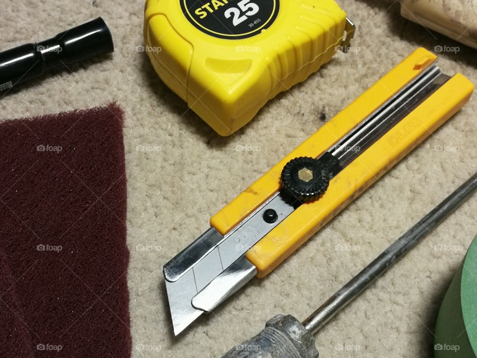 tools on table