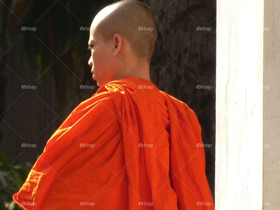 Monk in sun
