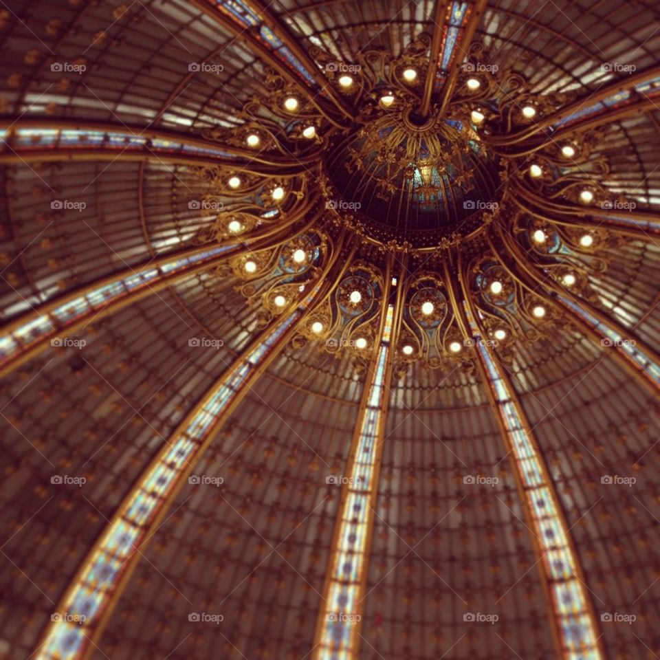 Lafayette department store roof in Paris