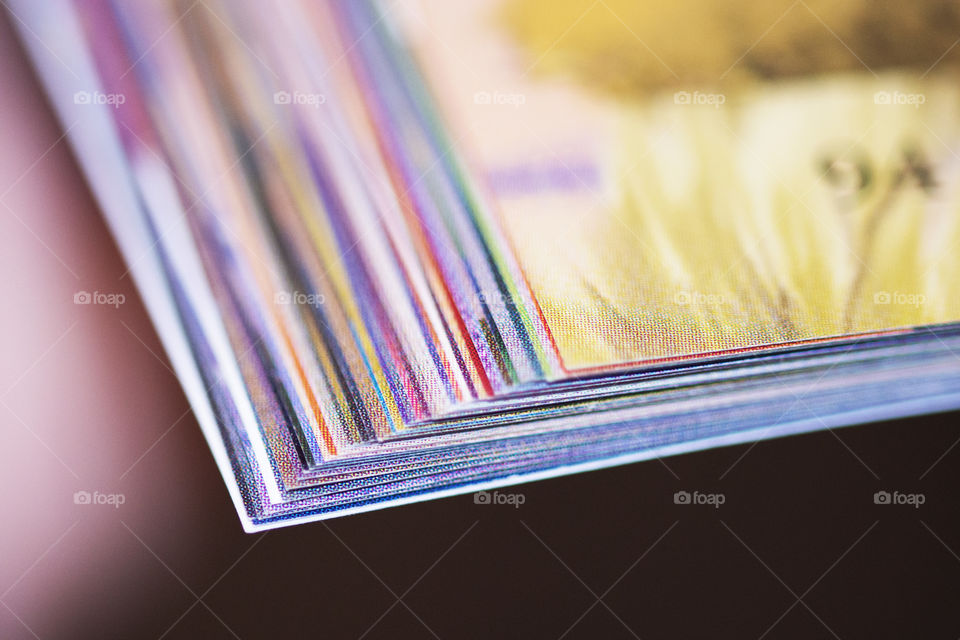 Beautifully aligned colorful book pages