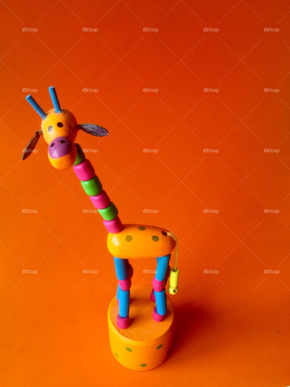 Orange happy giraffe 