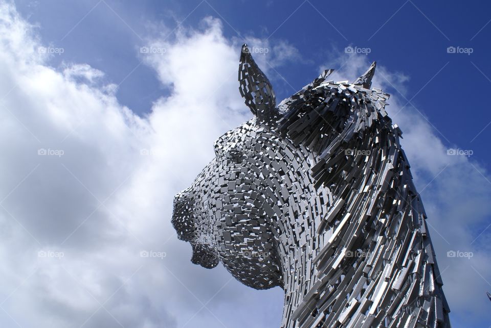 Wee Kelpie 2. Another of the Wee Kelpies while on tour in Kelso