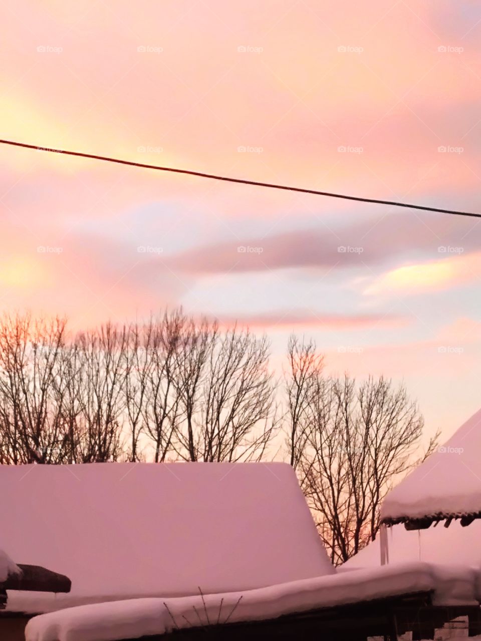 Sky on December morning