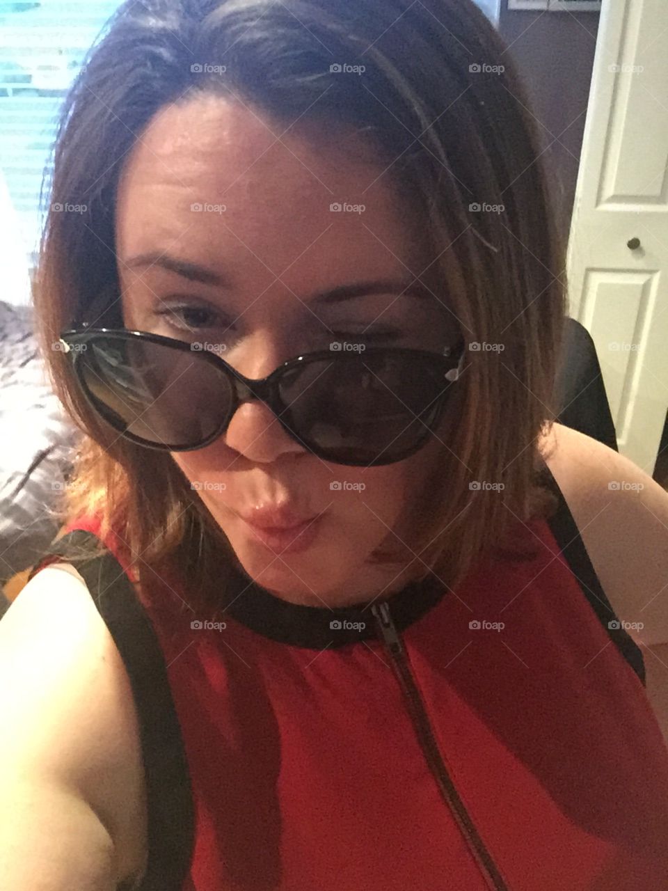 Kissy Face . Me getting ready to go out in Philly at night to party 