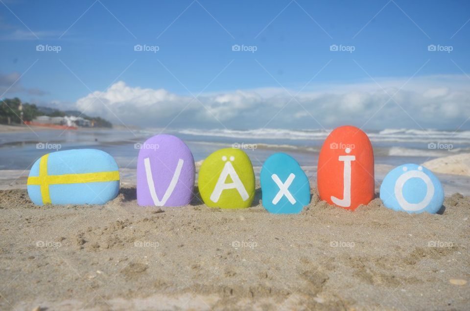 Växjö, souvenir on colourful stones