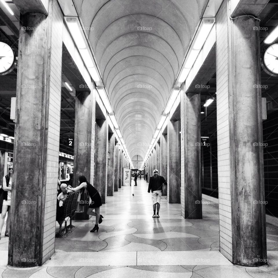 Waiting for the train