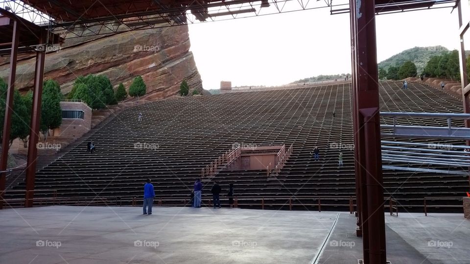 View from onstage at Red Rocks, Denver, Colorado