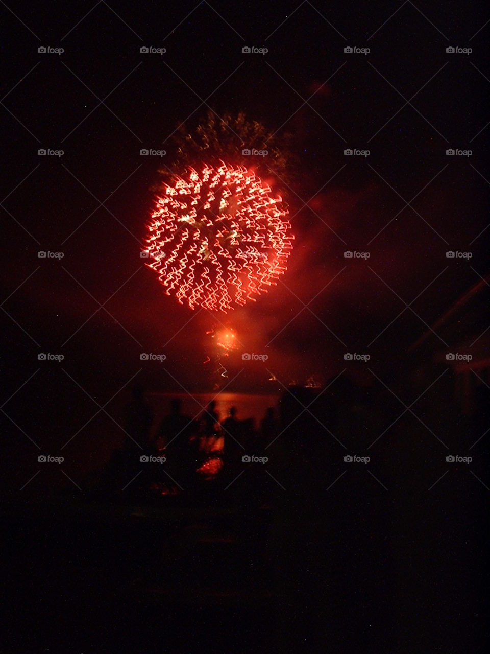 firework over water