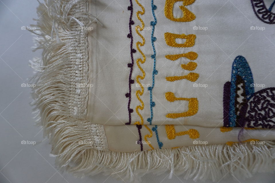 Hebrew  tablecloth