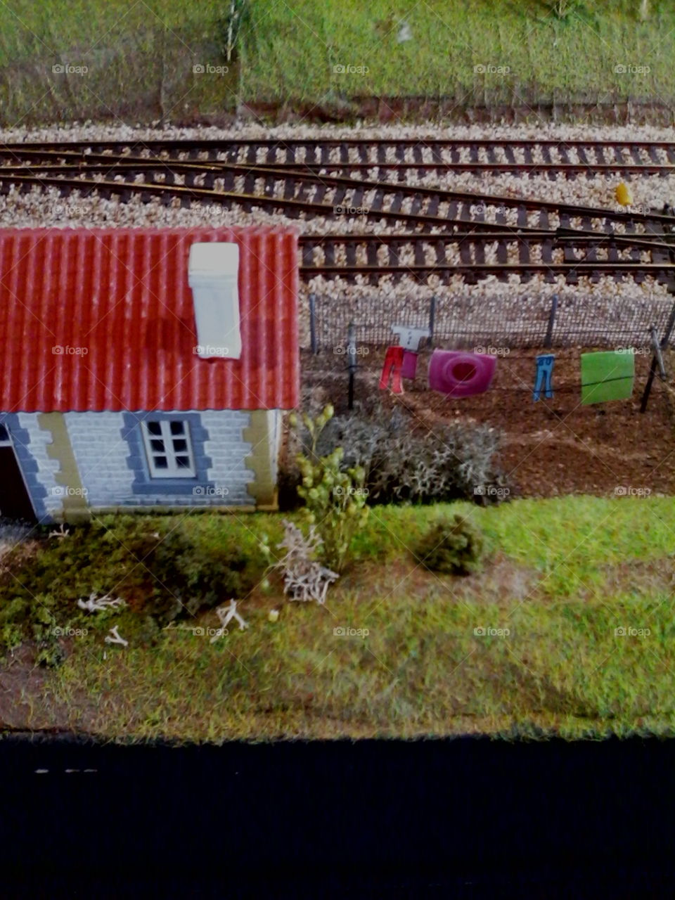 miniature train set