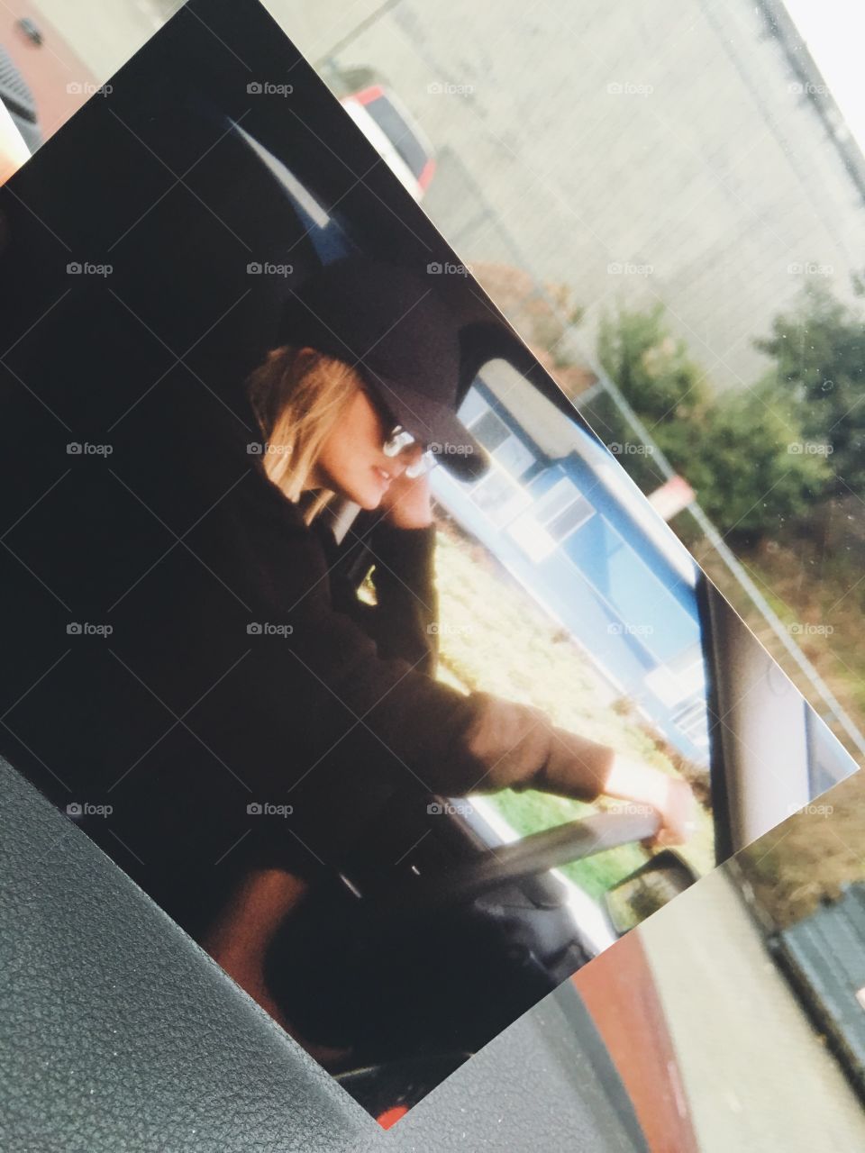 Driving through the city 