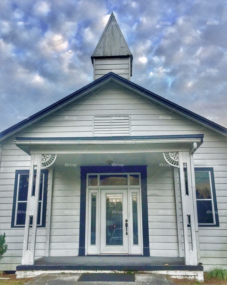 Old clapboard church