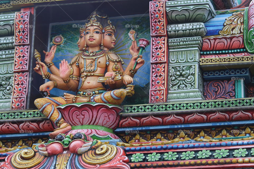 Riot of colour Sri Mahamariamman Hindu temple - Bangkok Thailand