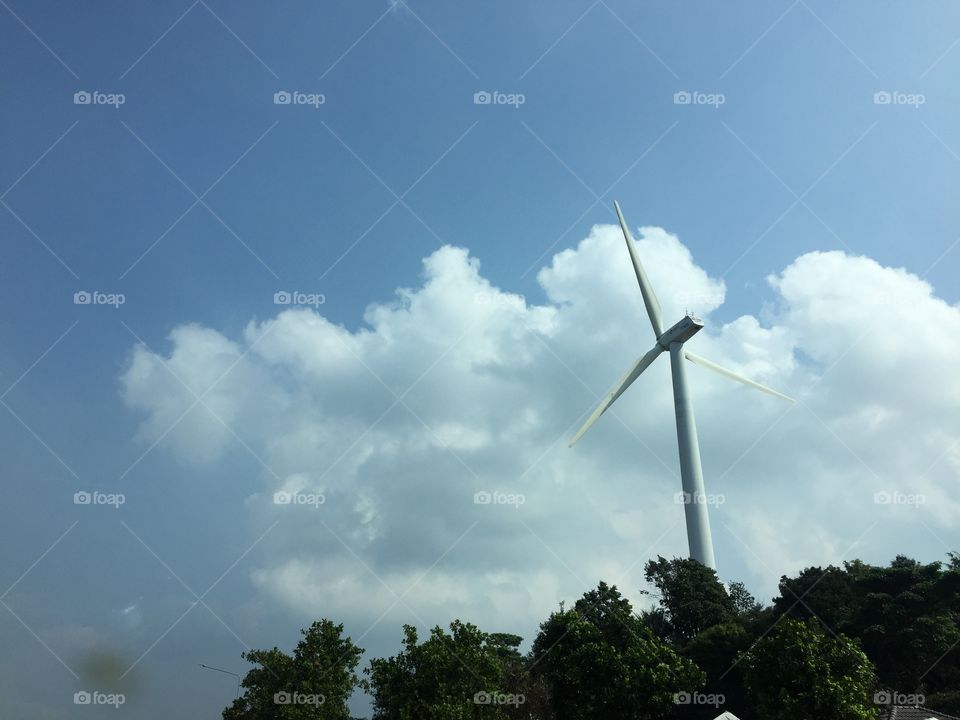 turbine and sky 