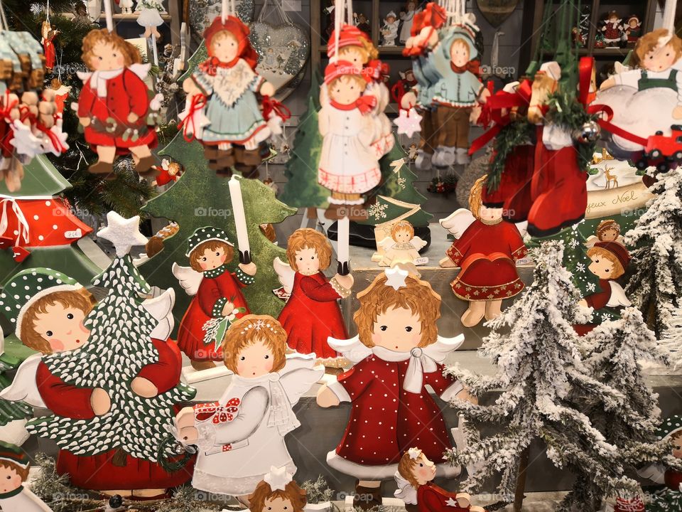 Christmas Decorations, Dolls, Strasbourg, France