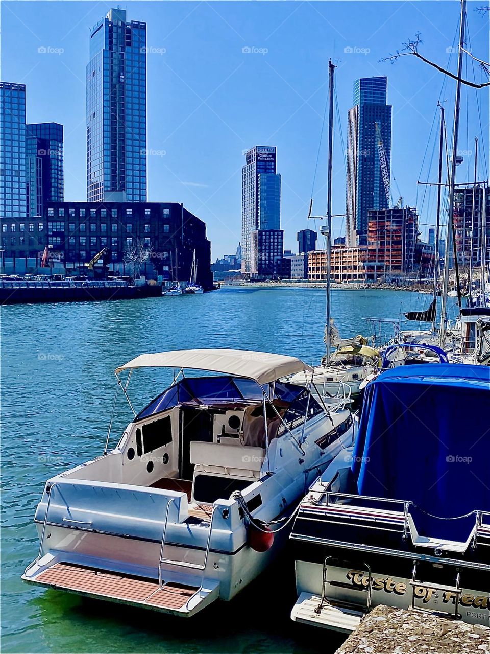 This is “Newtown Creek” by the “Pulaski Bridge” in LIC, Queens, NY. It is a beautiful spot to be in the big city with great views all around and picturesque boats of various kinds are here, too. 2023. Hypnotic Productions