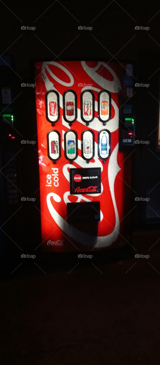 I spy with my little eye #SOMETHING RED a coke machine in a do not enter with out permission area I got permission I don't like it when I have to ask for permission to go take a little picture
