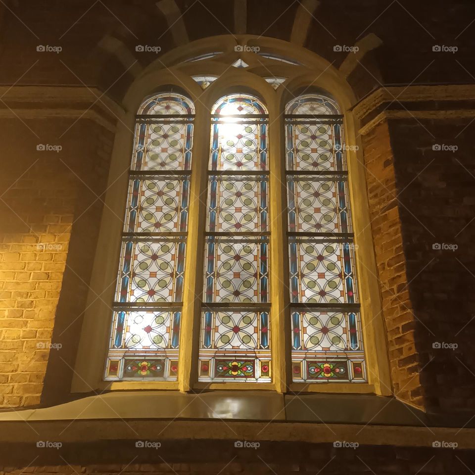 Saint’s John Lutheran Evangelical Church. stained glass