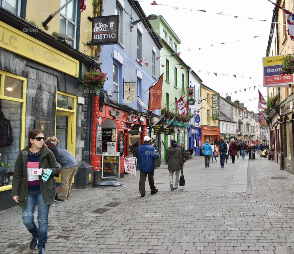 Colorful Galway street