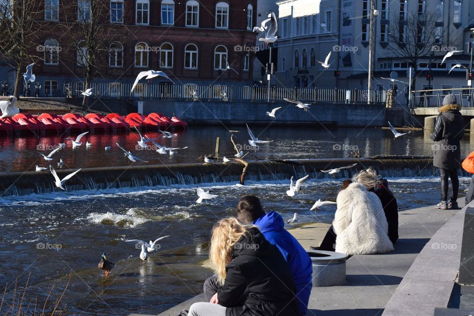 People Enjoying Spring