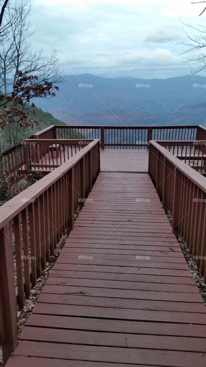 overlooking mountain view