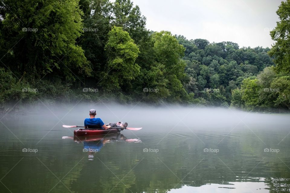 It doesn’t get any better than floating down the river on a cool foggy morning. Elk River in Tennessee. 