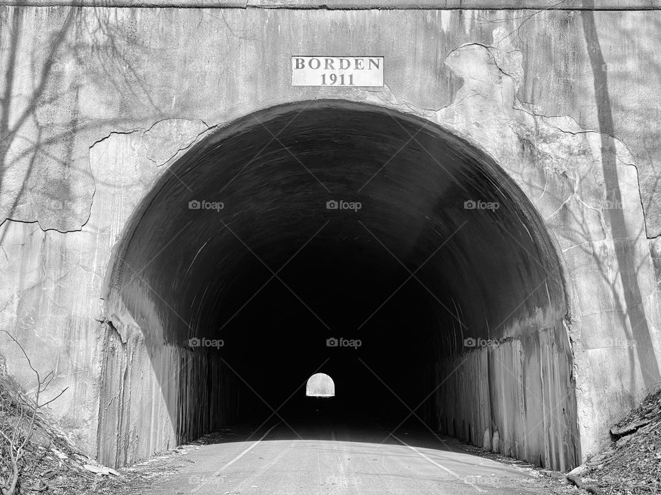 The Borden Tunnel, part of the Great Allegheny Passage trail 