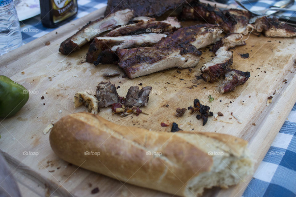 Grilled pork ribs