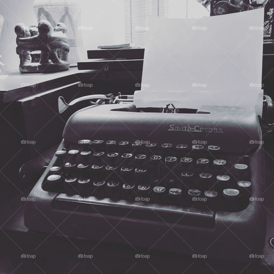 Old school typewriter. 