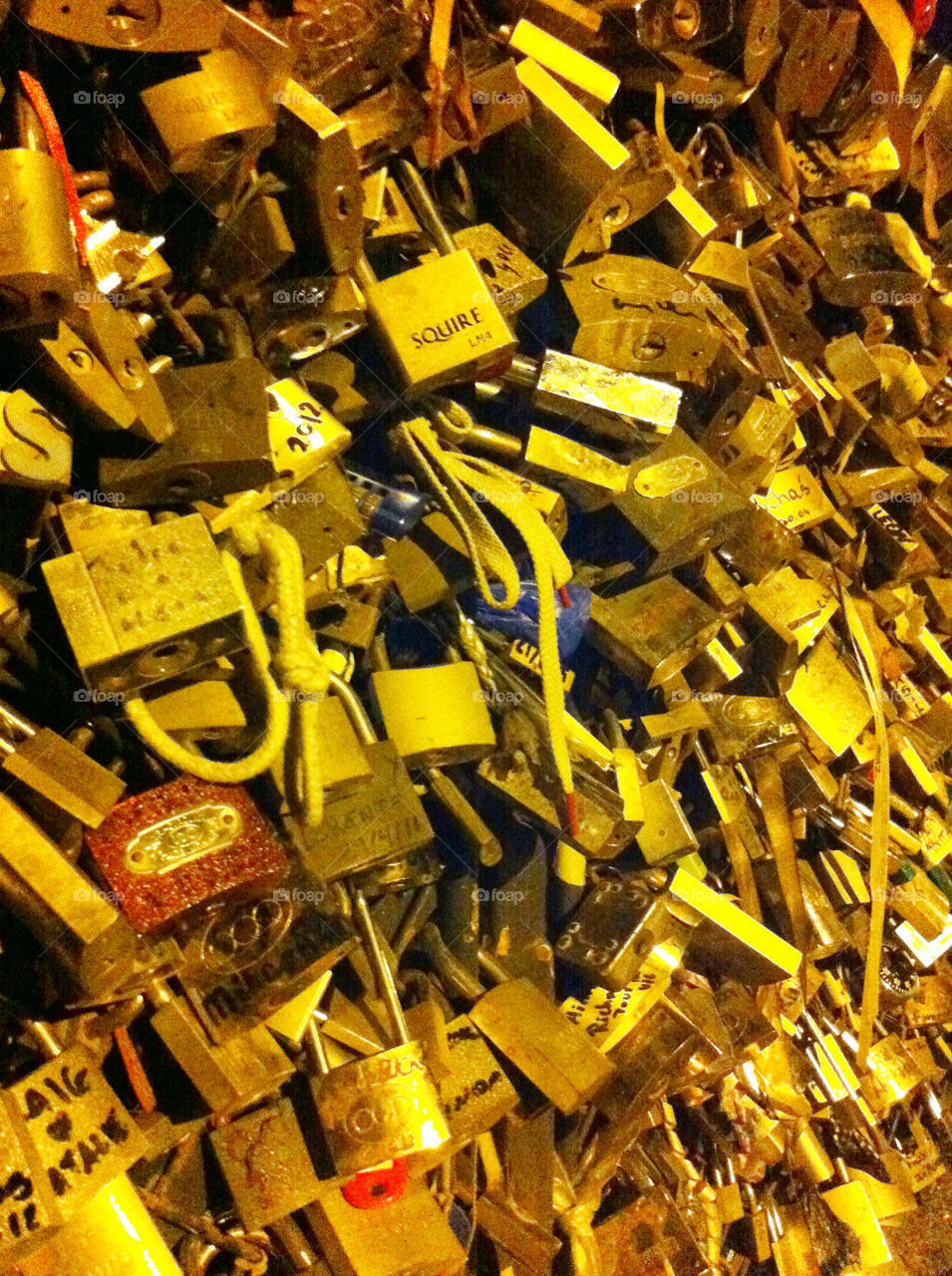 night love bridge locks by pixelakias