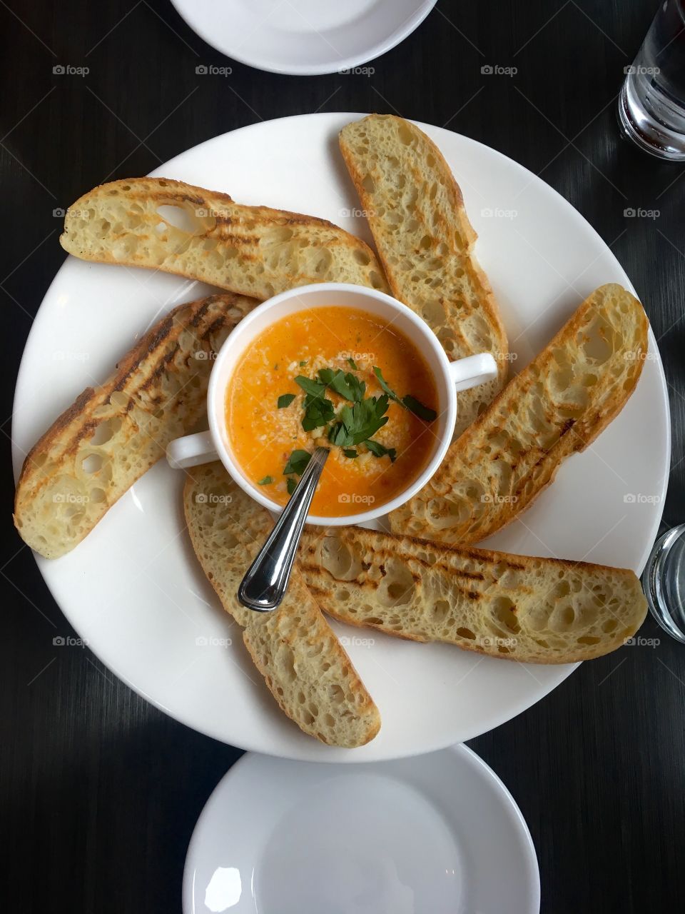 Red Pepper Spread served with grilled ciabatta 