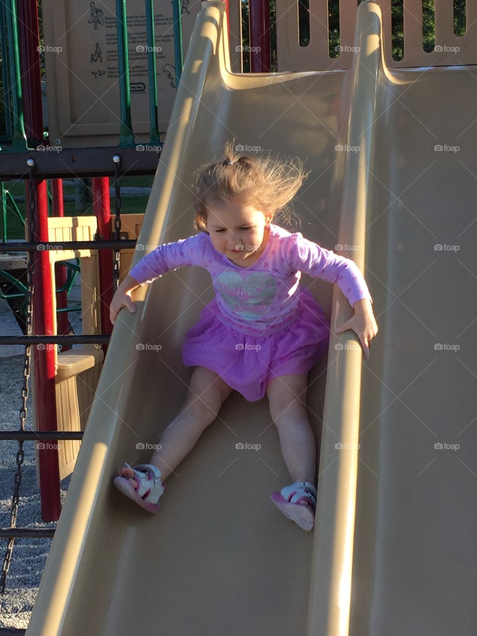 Fun On The Slide!