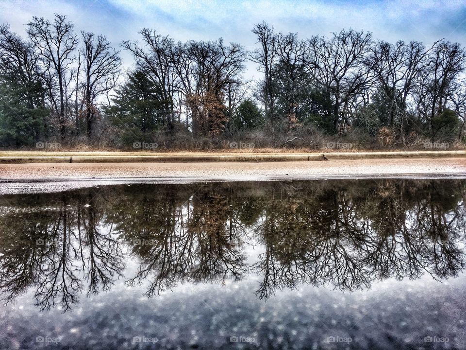 View of lake in winter