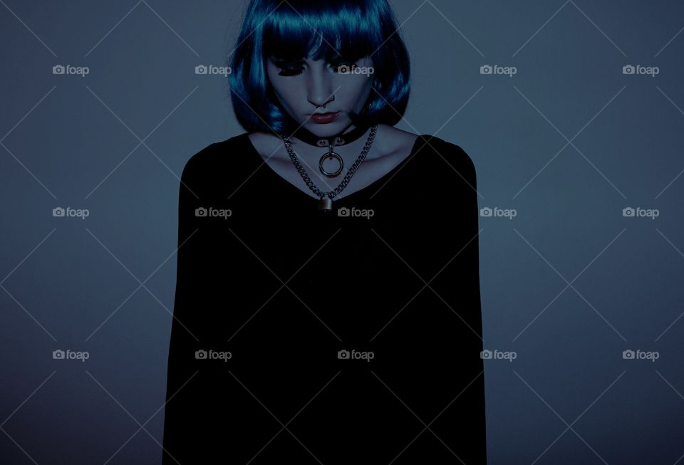 blue haired witch