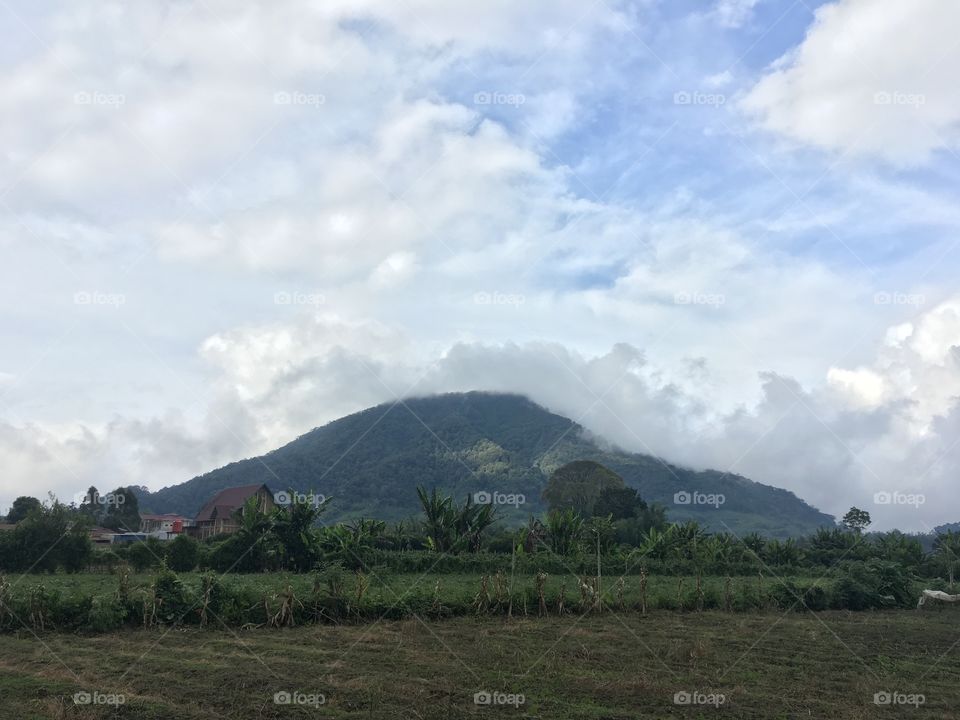 Mount sibayak located in Berastagi