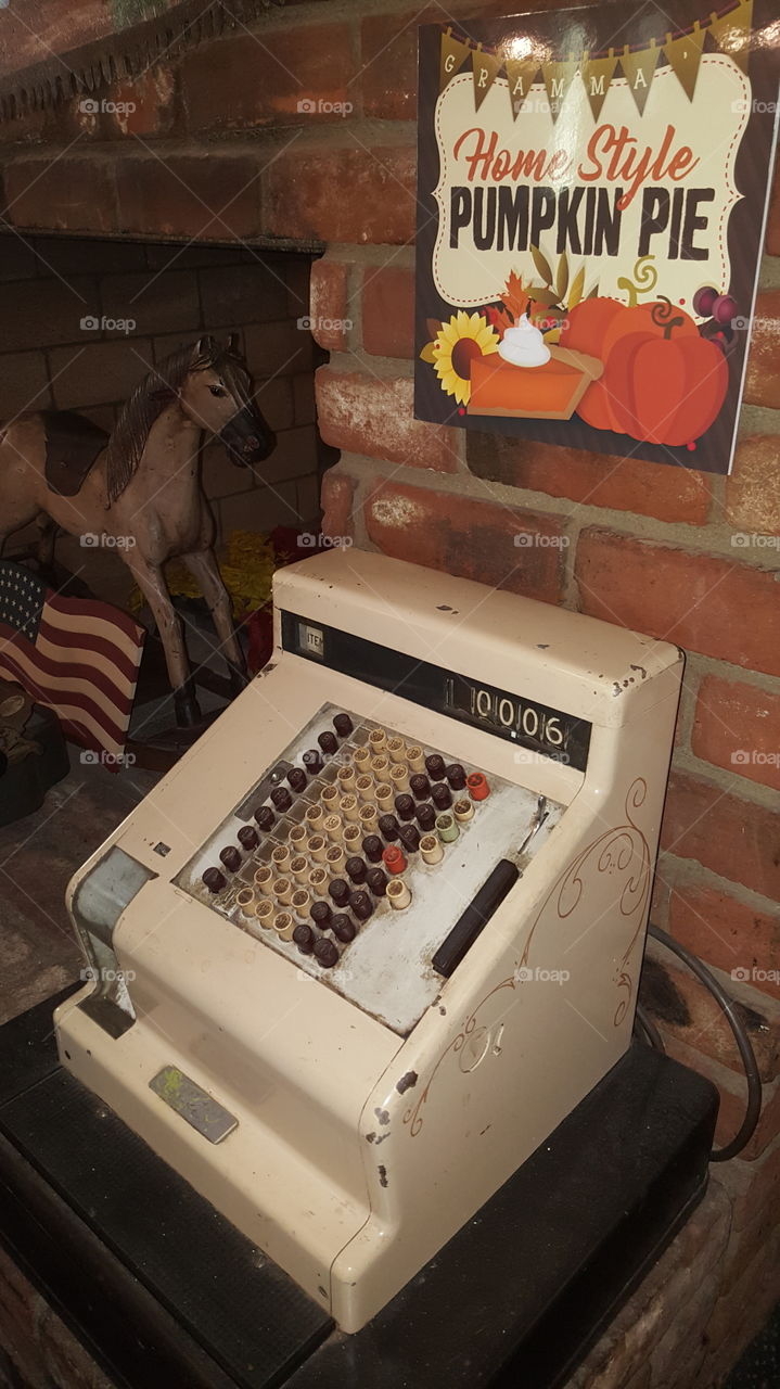 Old cash register.