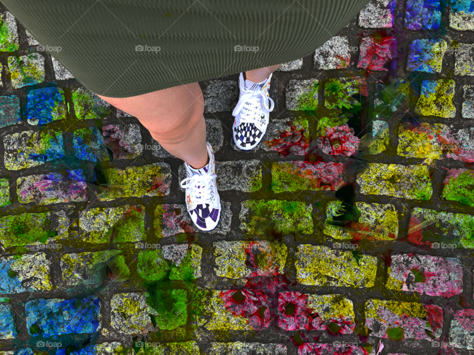 Walking on colours❤️