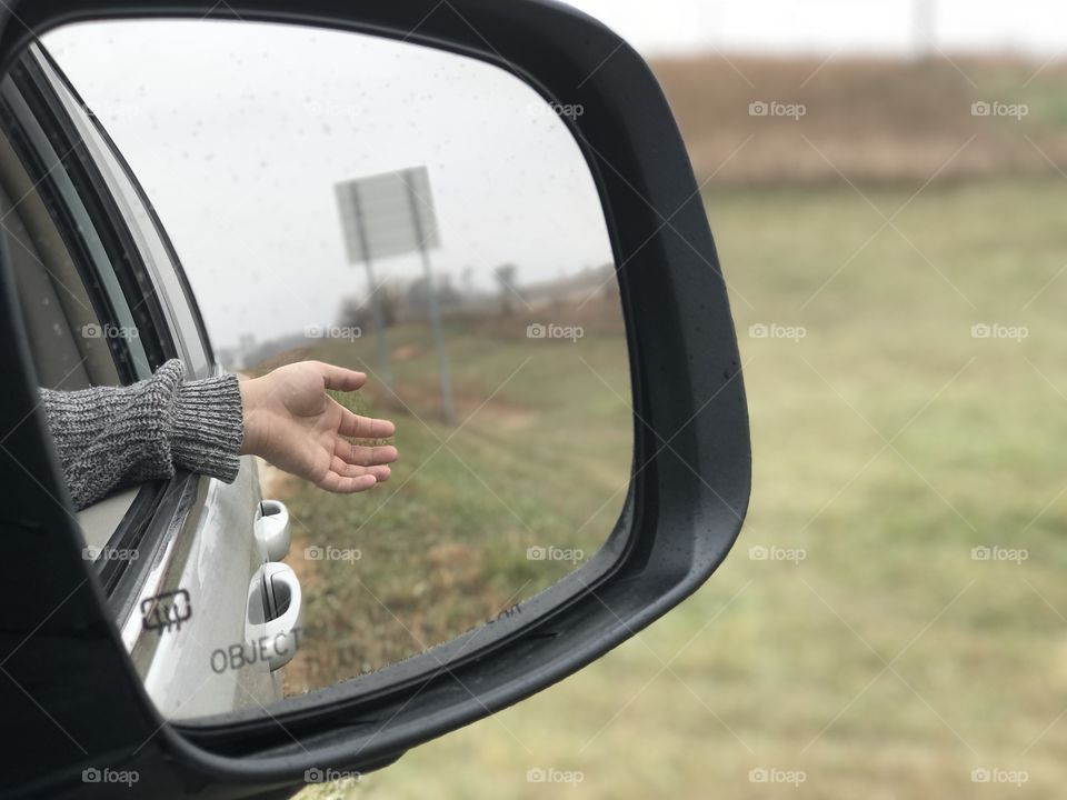 Blissful Passenger of a Vehicle.