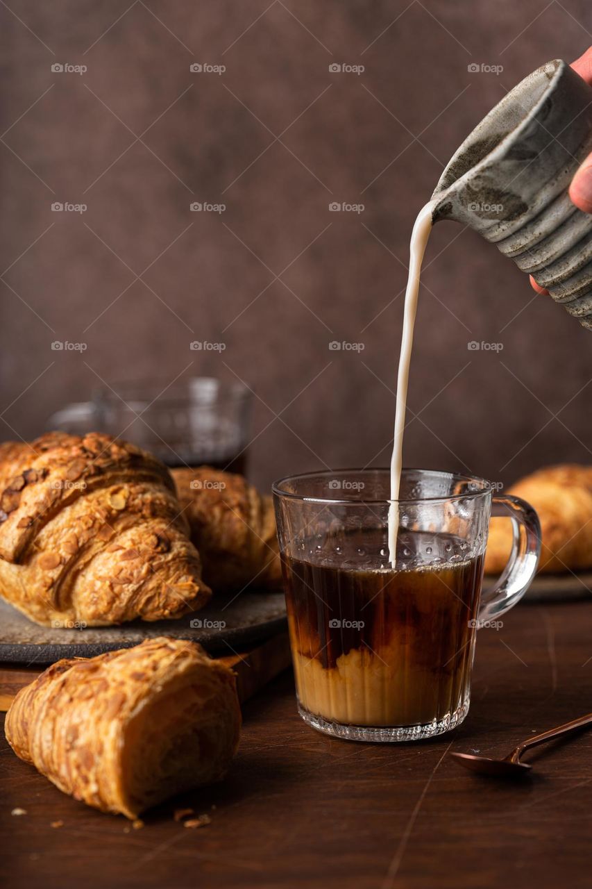 coffee and croissants